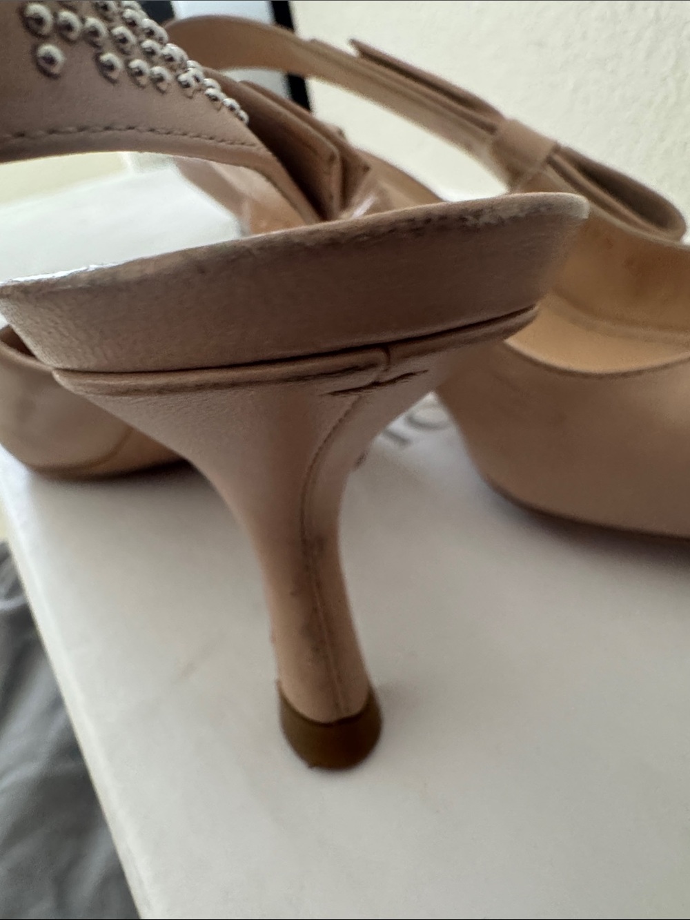 Authentic Dior J’ADIOR Nude Slingback Pointed-Toe Pumps - Picture 9 of 12